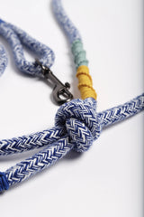 Blue Corme Cross-body dog leash knot detail