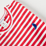 Chantal Red Organic Cotton Long-sleeved Human T-shirt detail