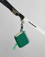 Constantin Green Cotton Canvas Poop Bag Holder Pouch on a leash