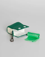Constantin Green Cotton Canvas Poop Bag Holder Pouch with a waste bag