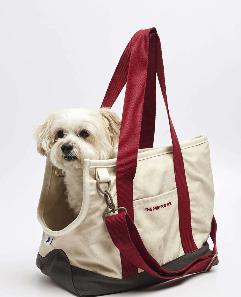 Lhase Apso in our Constantin Beterraba Cotton Canvas Dog Carrier Bag
