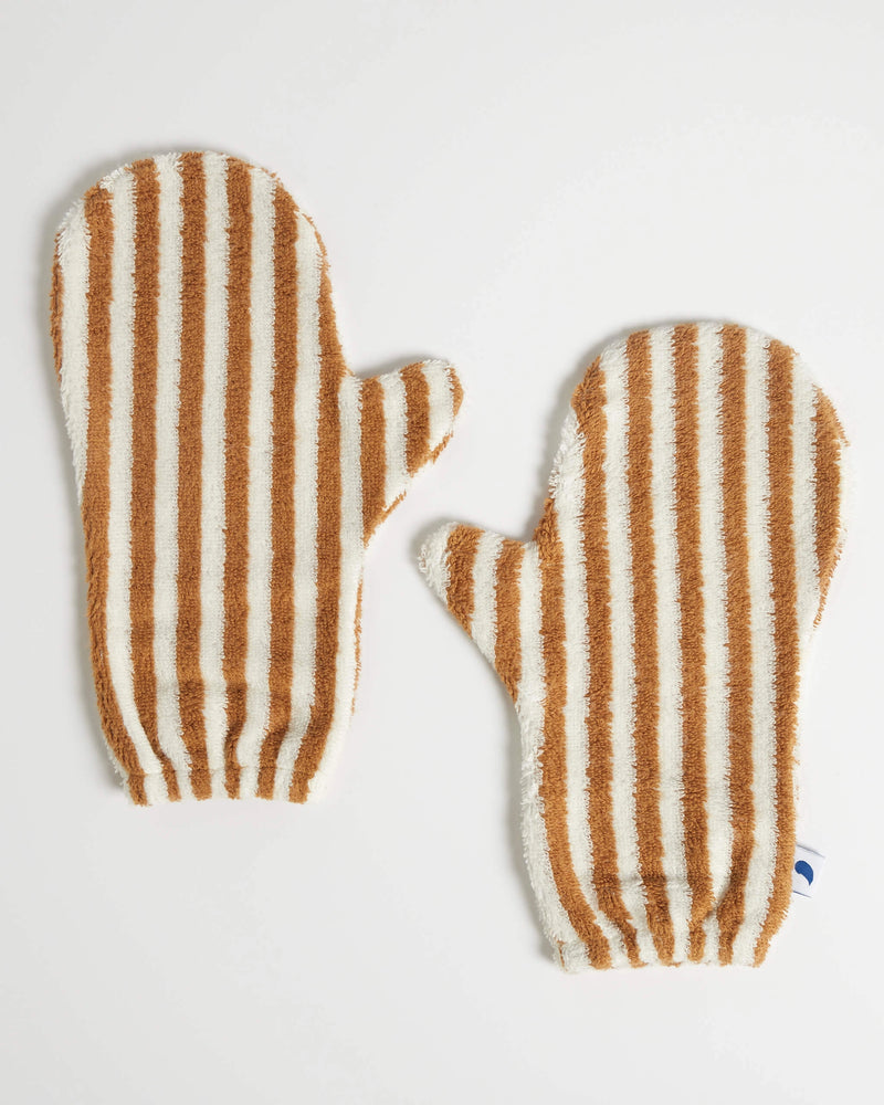 Pair of Peggy Brown Organic Cotton Towel Dog Drying Gloves