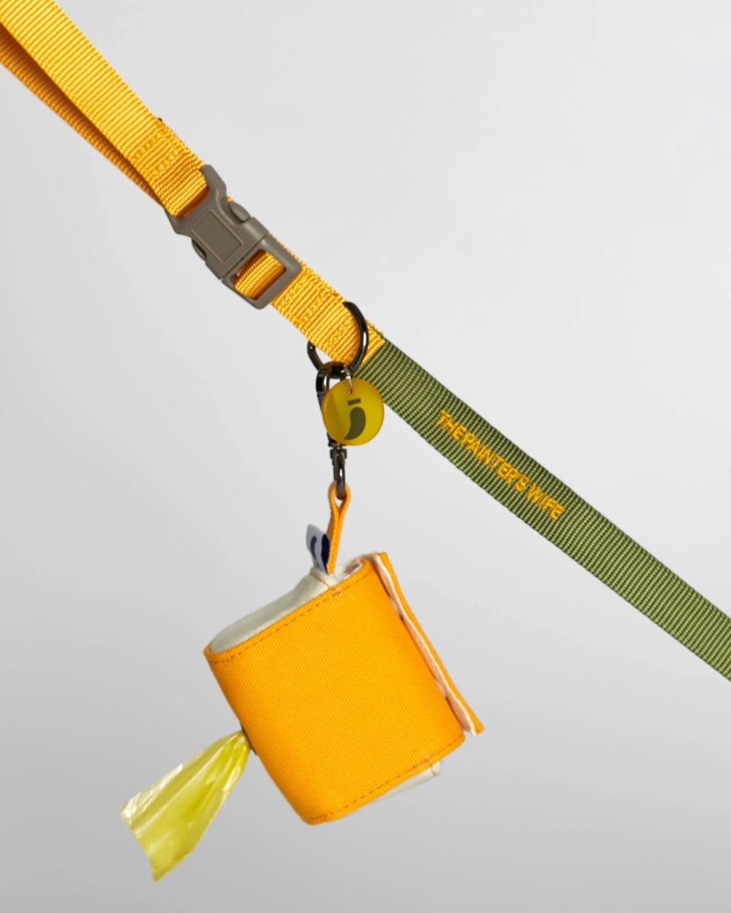 Sonia Yellow & Green Leash with waste-bag holder
