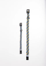 Two sizes of our Blue Corme dog collar