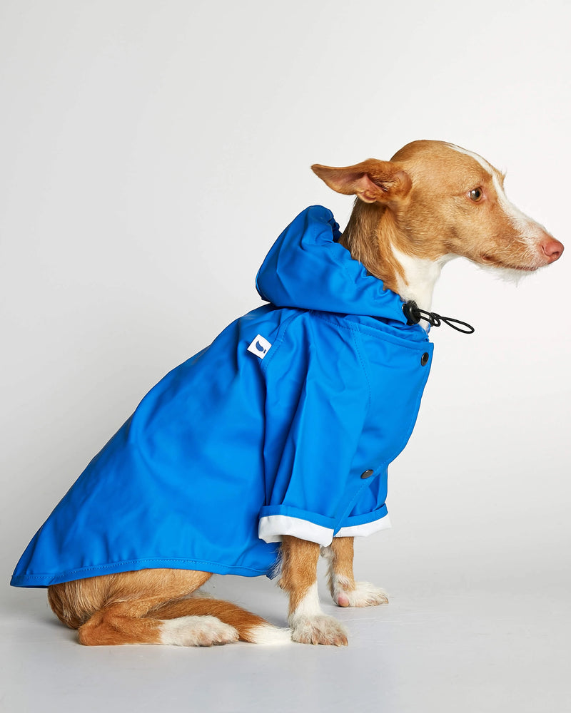 Sarah Blue Recycled Polyester Dog Raincoat