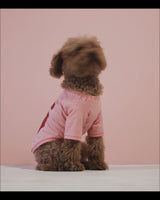 Camisa para perro de algodón rosada